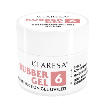 Claresa Rubber Builder Gel 6 90g Medium Warm Pink Nude — vooraanzicht