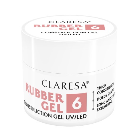 Claresa Rubber építőzselé 6 90g — elölnézet