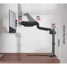 Pažeistas rankena vienam monitoriui BONTEC GDM7503, 13-34 '', iki 9 kg, 75/100 mm