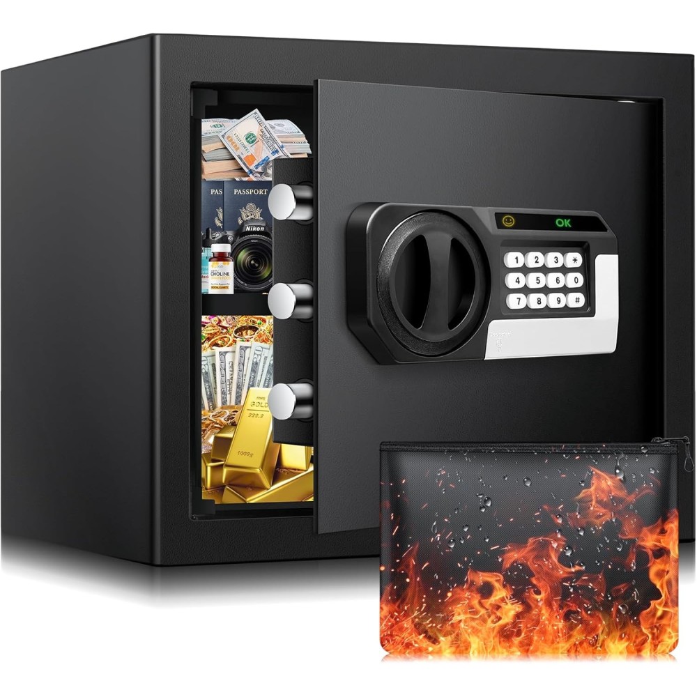 Beschädigtes Sanfnz Safe und feuerfest und wasserdicht mit einem 25l-Portfolio