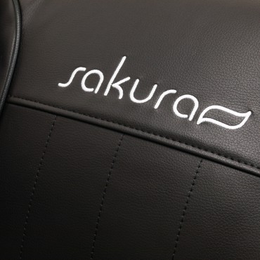Sakura hierontatuoli Comfort Plus 806 musta — lähikuva selkänojasta