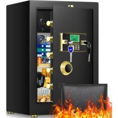 Sanfnz dañado 82L 34x40x60 cm Caja fuerte de incendios con gabinete y cremallera