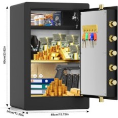 SANFNZ danneggiato SANFNZ 82L 34x40x60 cm Cassaforte a prova di fuoco con armadio e cerniera