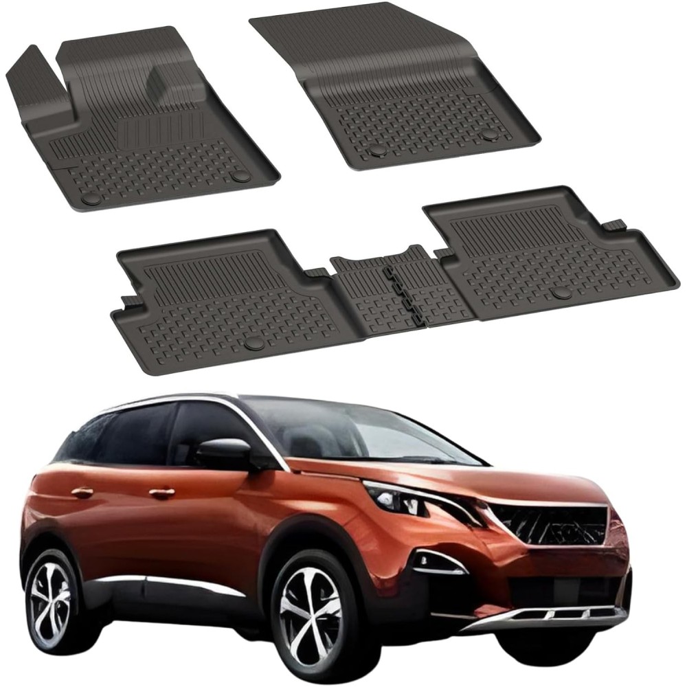 Tapis de voiture Sahler pour Peugeot 3008 2016-23 4.5d Premium TPE noir