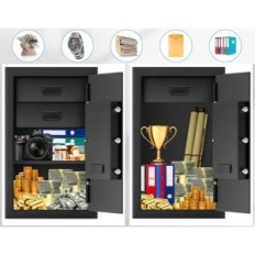 Poškodovana protipožarna varna varna Mejasg 85L Digital z 2 predali in polico