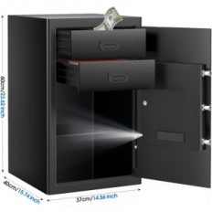 Damaged fire-resistant Safe MeJasg 85L Digital with 2 drawers and shelf