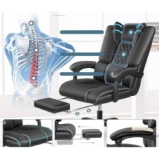 Used office chair with footrest and lumbar support GUESSKY SDA005