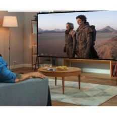 Promítací plátno s Baseline Leolbolt 120 palců 16: 9 HD mobilní obrazovky pro domácí kino a prezentace