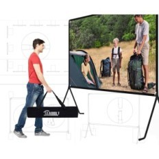 Promítací plátno s Baseline Leolbolt 120 palců 16: 9 HD mobilní obrazovky pro domácí kino a prezentace