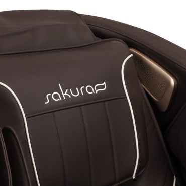Sakura Comfort Plus 806 Massagesessel braun — Detailaufnahme Rückenlehne