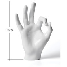 Mūsdienu griešanas kakla Nenbolec, Polyrezine Decoration, balts, 11 collas