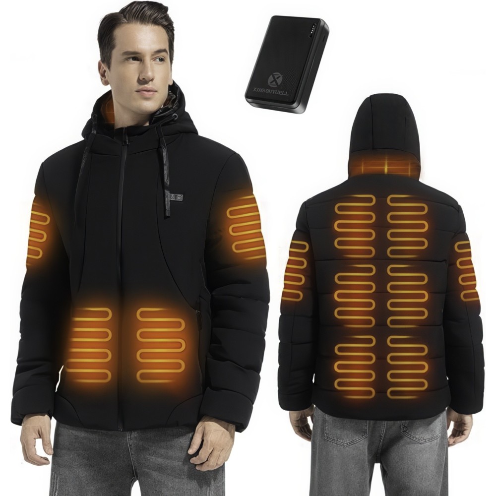 Küte jope Power Bank Xinsoyuell, veekindel, must, suurus l