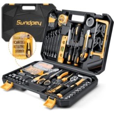 Gebruikte Tool Kit 257 Elementen Schroevendraaier Socket Geel Sundpey