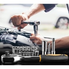 Gebruikte Tool Kit 257 Elementen Schroevendraaier Socket Geel Sundpey