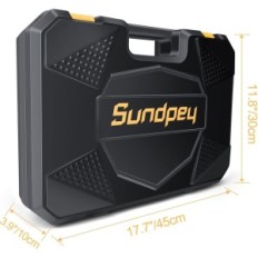 Gebruikte Tool Kit 257 Elementen Schroevendraaier Socket Geel Sundpey