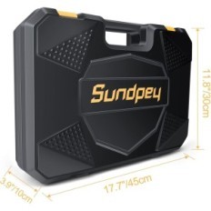 Brukt Verktøy Kit 257 Elements Skrutrekker Socket Yellow Sundpey