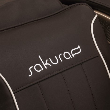 Sakura Comfort Plus 806 Massagesessel braun — Detailaufnahme Rückenlehne