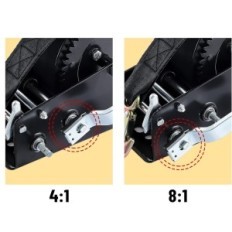 Pindex Handwitch 1500 kg com um cinto de 10m, com um freio para um trailer, barcos