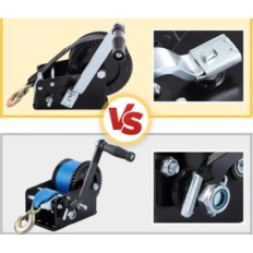 Pindex Handwitch 1500 kg med et 10m belte, med en bremse til en trailer, båter