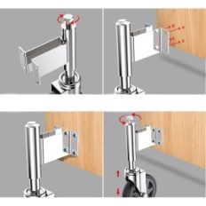 Rullib Gates koos koagoovaru, 150 mm, terasest ukse kuni 300 kg (2 tk)