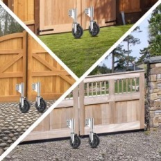 Rollen voor poorten met een coowoo-lente, 150 mm, stalen deur tot 300 kg (2 stuks)