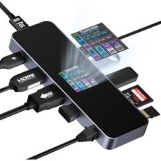 Ευφυής Dockase USB-C Dockase DPR10P 10W1 HDMI Ethernet SD PD Σταθμός Docking για φορητό υπολογιστή