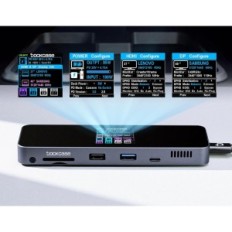 Inteligentni USB-C koncentrator Dockase DPR10P 10W1 HDMI Ethernet SD PD Docking Station za prenosni računalnik