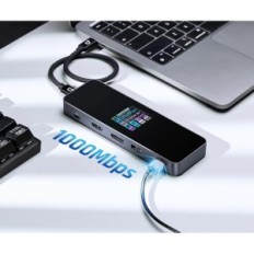 Inteligentni USB-C koncentrator Dokase DPR10P 10W1 HDMI Ethernet SD PD Priključna stanica za prijenosno računalo