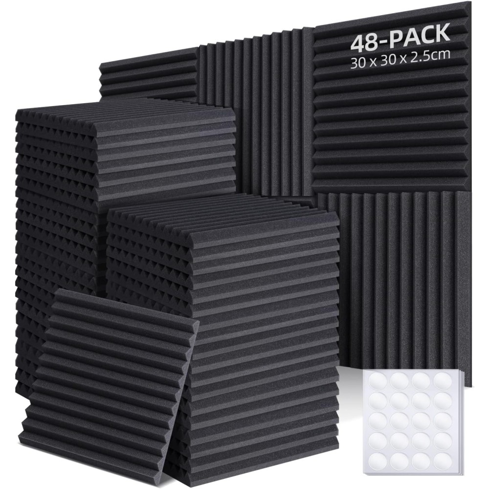 Used Ohuhu acoustic foam, 36 pieces, sound insulation to studio