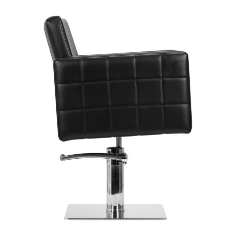Fauteuil de coiffure Gabbiano Black Ankara avec pompe hydraulique — vue latérale