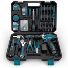SoldPey Tool Set 206 El. Con taladro de 12V, inalámbrico, 1500mAh
