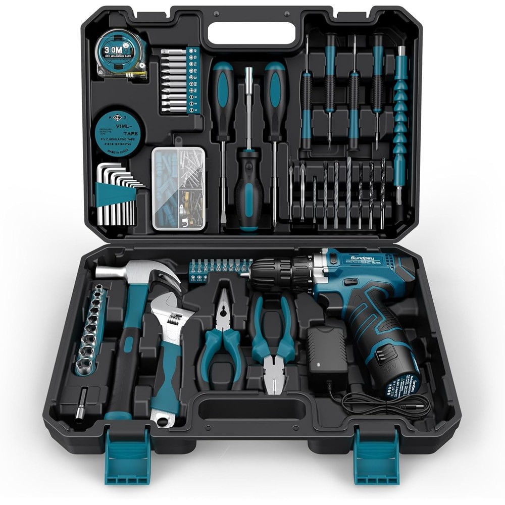 SoldPey Tool Set 206 El. Con taladro de 12V, inalámbrico, 1500mAh