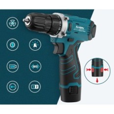 Sundpey įrankių rinkinys 206 el. Su 12V gręžimo, bevielio, 1500mAh