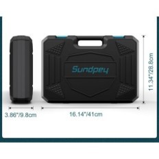 Sundpey Tool Set 206 El. Com perfuração de 12V, sem fio, 1500mAh