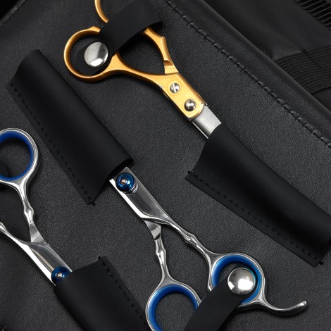 Hairdressing case black material — close-up of the handle