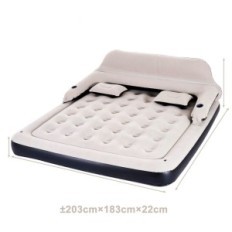 Oppustelig raptavis king size store madrasser, komfortabel sove hjemme eller camping, brugt