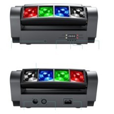 Disco endommagé Betopper 8x3W RGBW 240V 45W Lampe de scène colorée pour les événements avec effets de lumière et mode automatiqu