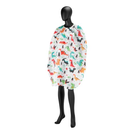 Kinderschneideumhang mit Dinosaurier-Motiven — Vorderansicht