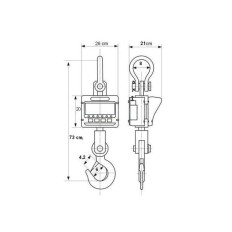 Hook Hook for industrien for 5 tonn - LED