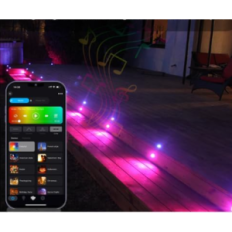 Sett med intelligent terrasse belysning RGBW, D45