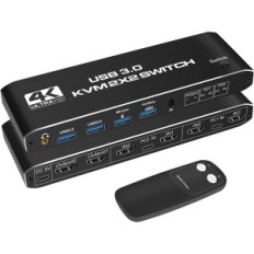 Poškodovana KVM NERCARE Krmilnik, 2 kos, 4K 60 Hz, USB 3.0, HDCP2.2
