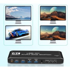 Poškozený KVM Nercare Controller, 2 ks, 4k 60 Hz, USB 3.0, HDCP2.2