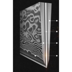 Μαχαίρι για το ψωμί Hezhen 8.3 ", Damascian Steel, ξύλινη λαβή