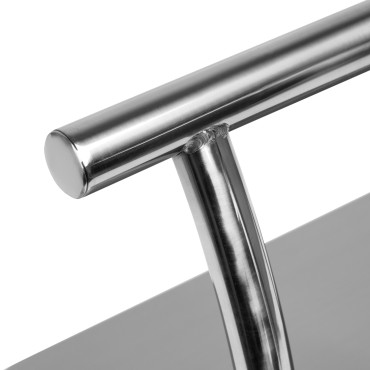 Gabbiano kappersvoetensteun L005S zilver — detail basis