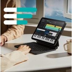 ESR 6B022 juhtum iPad Pro 11-ga (M4 2024) QWERTZ, 360, must