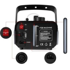 Holdlamp 1200W LED RGB 6000 CFM Rauchmaschine für Ereignisse, verwendet