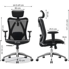 Used Ergonomic office chair Sihoo M18-M148, headrest