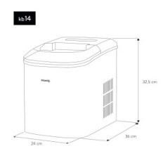Jégkocka H.Koenig KB14, rozsdamentes acél, 120 W, 2100 L, ezüst