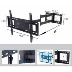 Wandgriff TV-Schmiedehalterung FM9388-B, Arm 42 ", VESA 600x400