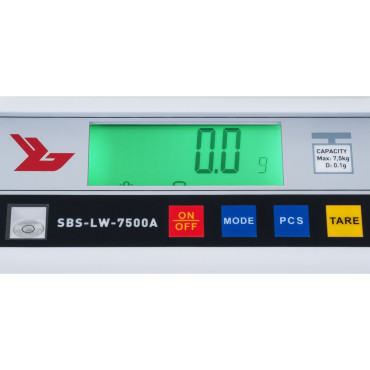 Escala de precisão precisas SBS-LW-7500A LCD. 0,1g a 7500g